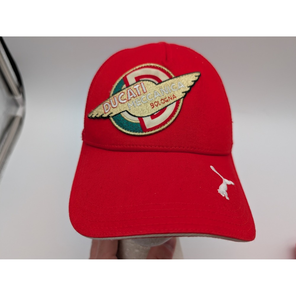 Puma Ducati Meccanica Bologna Red Trucker Hat Snapback Cap 556653